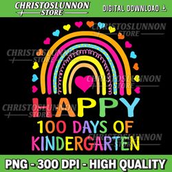 100th Day Of Kindergarten School Rainbow, 100 Days Smarter Png, Cute Rainbow 100 Days Of Kindergarten Png