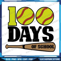 100 Days Of School SVG, Baseball Svg, Sport Svg, 100 Days of School Svg, Back to School Svg, Instant Download