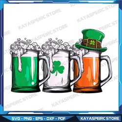 Irish Beer Ireland Flag St Patricks Day Men Women Gift Png, Men Women Leprechaun Png Digital Download
