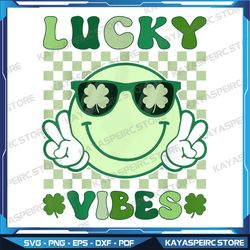 Groovy Lucky Vibes Shamrock St Patricks Day For Kids Png, Groovy Patricks Day Png, St Patricks Day Png