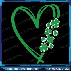 St Patricks Day Shamrock Irish Heart Saint Pattys Paddys Png, St Patricks Day Heart Png, Shamrock Png, Clover Png