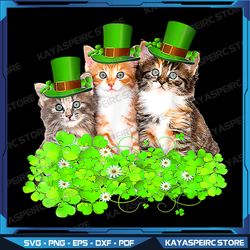 Three Cat St Patricks Day Kitty Kitten Lover Irish Png, St Patrick's Day, Funny St Patrick's Sublimation, Shamrocks Png