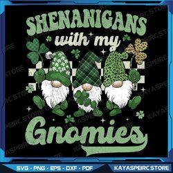 Retro Groovy St Patricks Day Shenanigans With My Gnomies Png, Shenanigans With My Gnomies St. Patrick's Day PNG