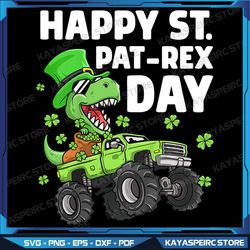 Kids Happy St Pat-Rex Day St Patricks Day Dinosaur Monster Truck Png,Dinosaur St Patricks Day Happy St Pat Trex T rex