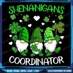 Shenanigans Coordinator St Patricks Day Green Gnomes Lovers Png, St Patrick's Day Png, Shenanigans Coordinator Png