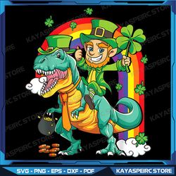Kids Dino St Patricks Day Toddler Boys Girl Leprechaun Png, Happy St. Patrick's Png, Irish Day Png, Patrick Dinosaur Png