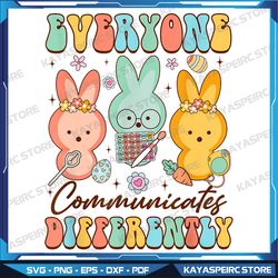 Easter Speech Therapy SLP Png, Everyone Communicates Differently Png, Speech Pathologist, Audiologist, Audiology Slp