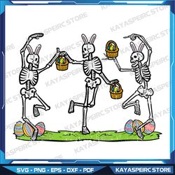 Easter Skeletons Dancing Png, Funny Bunny Bones Png, Retro Easter png, Easter eggs, Easter Bunny Png, Easter png