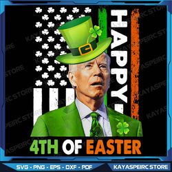 Happy 4th of Easter Funny Png, Joe St Patricks Day Leprechaun Hat Png, Joe Biden Easter Confused St Patricks Png