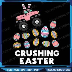 Kids Monster Truck Crushing Easter Eggs Png, Easter bunny png, monster truck png,Happy Easter png
