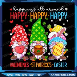 Happy Valentines St Patrick Easter Png, Happy Holiday Gnome Funny Png, Holiday Gnome Png, Gnomes Clipart, Valentines Day
