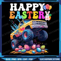 Happy Easter Png, Monster Truck Easter Eggs Png, Easter bunny png, monster truck png,Happy Easter png,sublimate designs