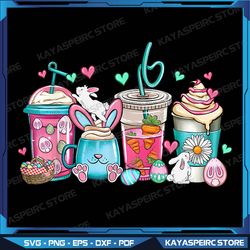 Cute Easter Day Png, Easter Coffee Lover Png, Easter Bunny Png, Easter Png, Retro Easter Png, Easter Coffee Cups Png