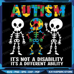 Skull Dance Autism Awareness Autism Svg,Skeleton Autism Svg, Autism Svg, Autism Month Svg, Autism Puzzle Svg