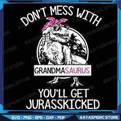 Dont Mess With Grandmasaurus Youll Get Jurasskicked Grandma Svg, Grandmasaurus Svg, Best Grandma Svg, Mothers Svg