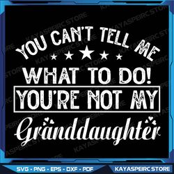 You Can't Tell Me What To Do You're Not My Granddaughter Svg, Not My Granddaughter, Granddaughter Svg, Grandkids Svg