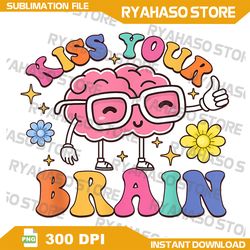 Kiss Your Brain PNG, Kiss Your Brain Png, Teachers Love Brains, Teacher Png, Back To School Png, Instant Download