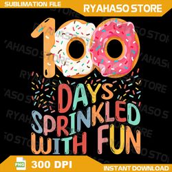 100 days of school girls kindergarten Png, 100th day of school Png, 100 Days Sprinkled With Fun Png, 100 Days of School