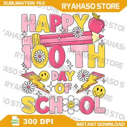 100th Day Of School Pink Teachers Student Png, 100 Days Of School Png, School 100th Day Png, Back to School Png