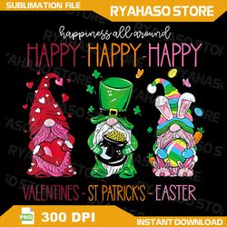 Funny Happy Valentines St Patrick Easter Happy Holiday Gnome Png, Gnomes Clipart, Valentines Day Clipart, Gnomes PNG