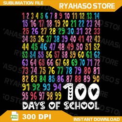 100th Day of School Math Numbers Teacher Png, 100 Days Smarter Png, 100 Days Math Numbers Png, 100 Days Of Formula Png