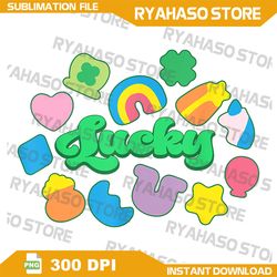 Lucky Charm Shapes Marshmallows Happy St Patricks Day Irish Png, Lucky Charm, Shamrock Png, Sublimation Designs