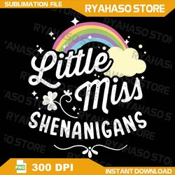 Little Miss Shenanigans For Girls And Women St Patricks Day Png, Little Miss Shenanigans PNG, Patrick's Day For Daughter