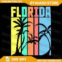Retro Florida Png, Florida Png, Summer Beach Png, Florida Png, Summer Beach, Summer Vacation Png, Palm Trees and Sunset