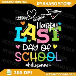 Happy Last Day Of School Png, Hello Summer Students And Teachers Png, End Of School Png, Retro Teacher Png