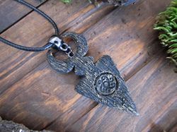 Cernunnos pendant Horned God necklace Pagan god jewellery Wicca Jewelry Celtic pendant Occult Witch necklace