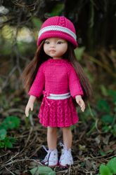 Knitted dress and hat  for Paola Reina doll