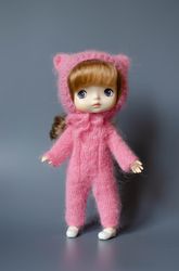 Knitted jumpsuit and hat for Xiaomi Monst doll