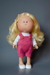 Knitted jumpsuit and sweater for Mia Nines D'Onil doll