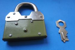 Old Vintage Small Padlock with Beautiful Key