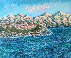 Seascape oil painting on canvas 40x50cm Seaside original Art