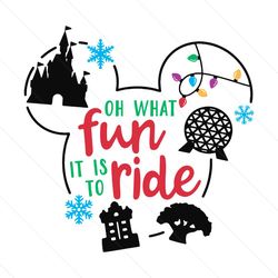oh what fun it is to ride christmas svg mouse cartoon file
