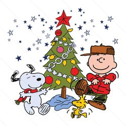 Funny Charlie Brown And Snoopy Christmas Tree SVG File