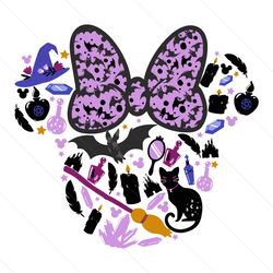 Minnie Head Hocus Pocus Halloween Witch Logo SVG