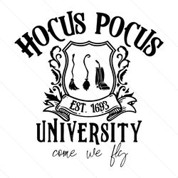 Hocus Pocus Est 1693 University Halloween Logo SVG