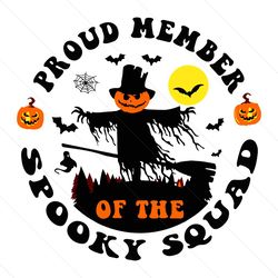 Spooky Squad Corn Field Mom Pumpkin Logo SVG