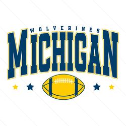 Vintage Varsity Michigan Wolverines SVG Graphic Design File