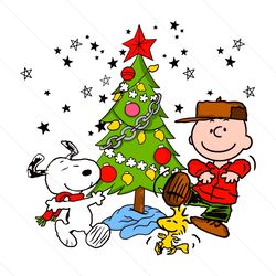 Charlie Brown And The Snoopy Christmas Tree SVG File