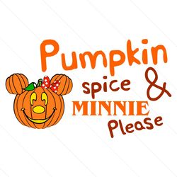 Minnie Mouse Pumkin Spice Halloween Life Logo SVG
