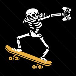 Dab Skeleton Skateboard Gamer Gift Logo SVG