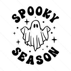Happy Spooky Season Boo Halloween Logo Svg,