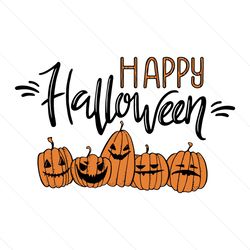 Halloween Fun Spooky Pumpkin Logo SVG, Happy Halloween SVG