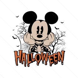 Disney Mickey Skeleton Witch Halloween SVG, Halloween Life SVG