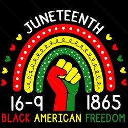 Black America Freedom 1865 Rainbow Svg, Juneteenth Svg
