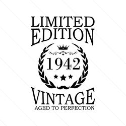 1942 Vintage aged To Perfection SVG, 80th In 2022 Birthday SVG