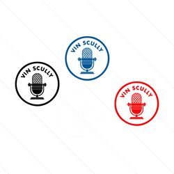 Vin Scully Vector Microphone Trending SVG